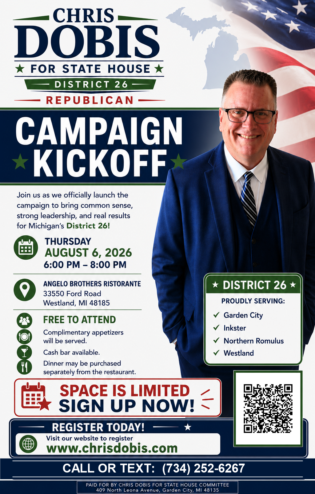 Chris Dobis Campaign Kickoff Flyer
